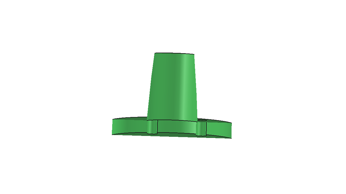 Front view of the flanged cylinder showing the concentric hub and through-bore profile